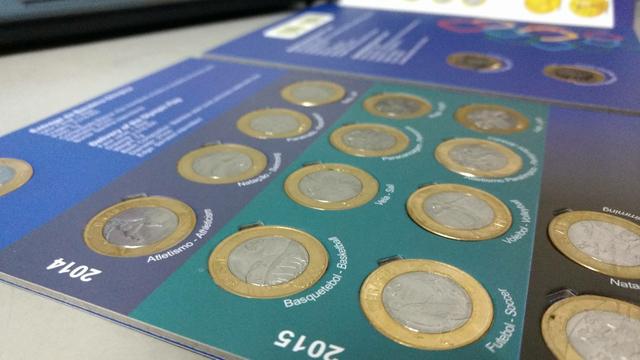 Álbum completo de moedas comemorativas Olimpíadas Rio 