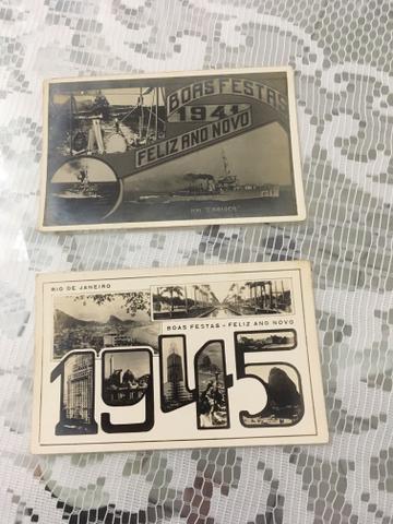 13 cartões postais década de 40