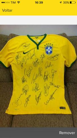 Camisa do Brasil Autografada Original