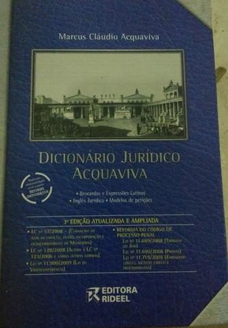 Livro de direito - Dicionário Jurídico Acquavova