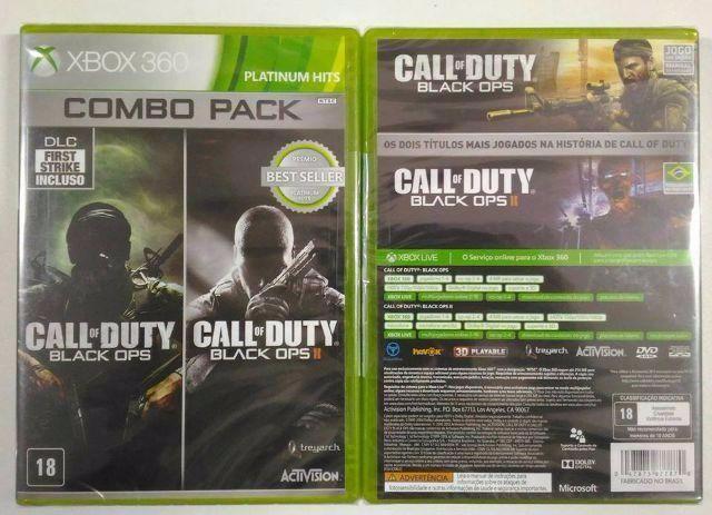 Call of duty black ops combo pack xbox 360 novo