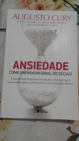 Livro Ansiedade, Augusto Cury R$:10