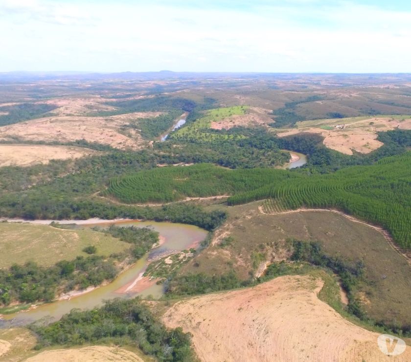 Terreno rural 640 hectares - arado e gradeado - 4 kms de rio