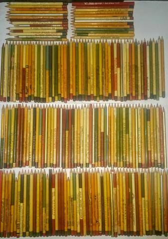 Coleção de lápis antigo