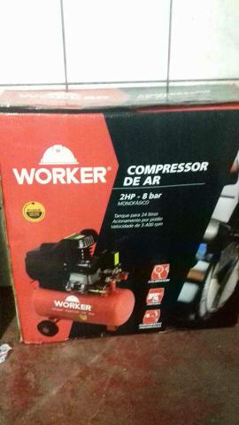 Compressor de ar worker novo na caixa