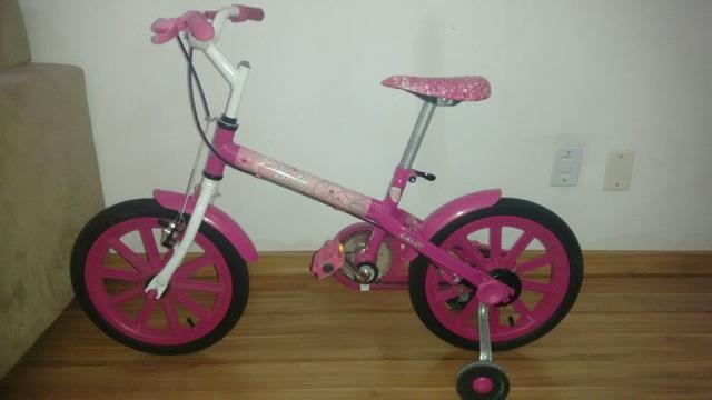 Bicicleta Infantil Aro 16 Caloi Barbie - Rosa