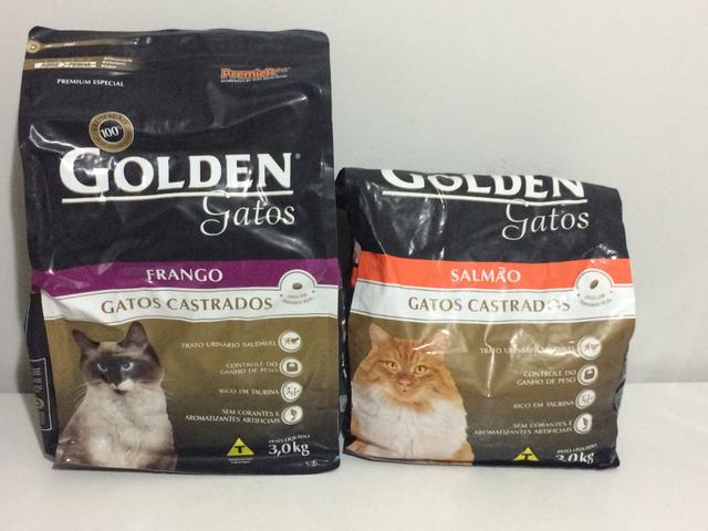 Combo de rações Golden Gatos Castrados 3+2,4kg