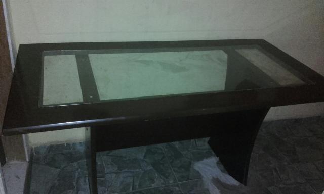 Mesa tampo de vidro