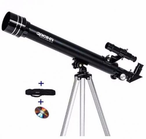 Telescópio Azimutal 600mm E Objetiva 50mm Greika + Bolsa