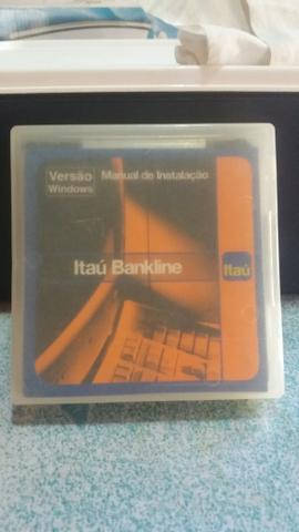 Estojo manual de instruções Itaú bank line diskets