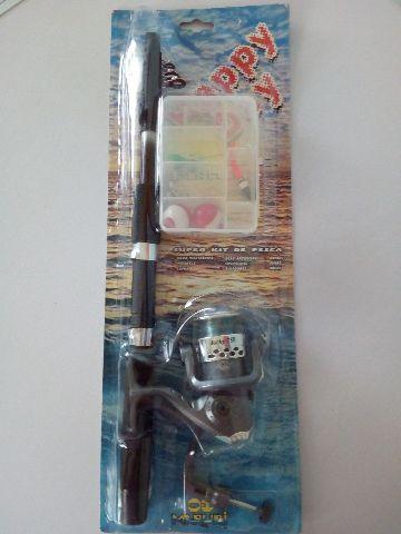 Vara pesca Retratil Kit c Molinete Dack 750 + CX A