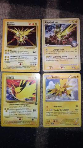 Pokémon - 4 Zapdos Cards