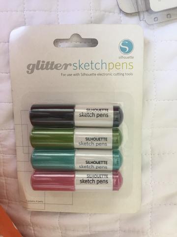 Kit de 4 glitter sketch pen compatível com Sillhouette