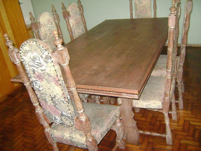 Mesa de jantar com 6 cadeiras Peroba Rosa