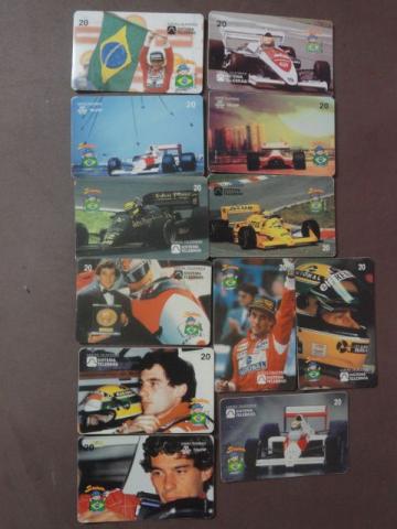 Cartões telefônico do Airton Senna