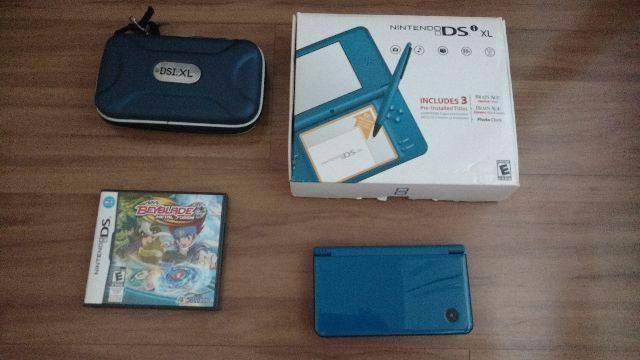 Nintendo DS XL, azul + jogos