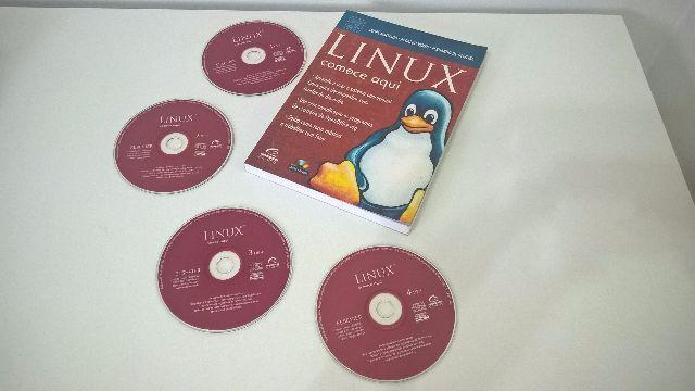 Livro "Linux - Comece aqui" em perfeito estado + 4 CDs