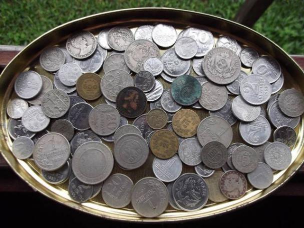(6) lote de moedas diversas
