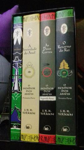 Box de livros do senhor dos anéis + o hobbit