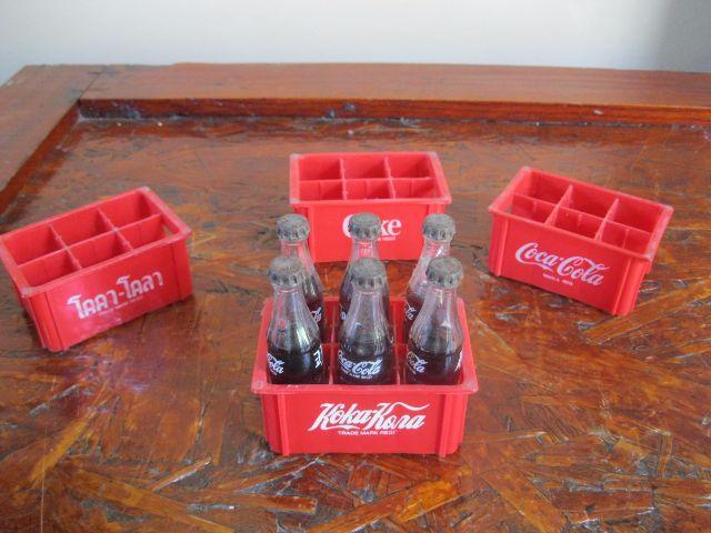 Coca Cola Miniaturas de garrafinhas com 4 caixas