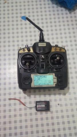 Radio Turnigy 9x + receptor + bateria + er9x + display luz