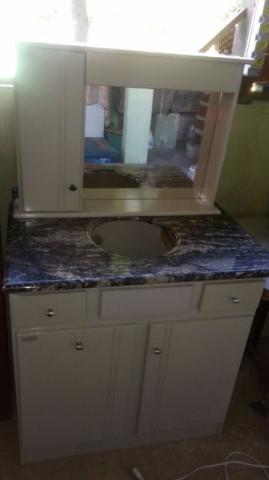 Armário Gabinete banheiro com mármore