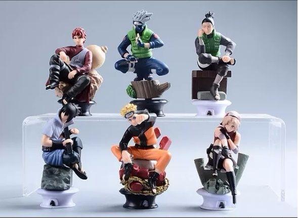 Conjunto 6 personagens Naruto Action Figure