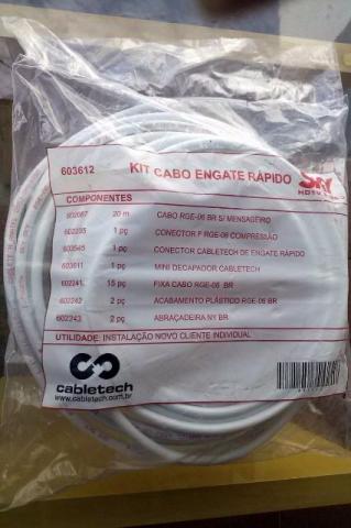 Kit Cabo coaxial rg6 (cabo p/ TV)
