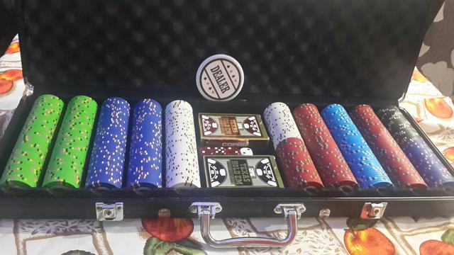 Kit profissional de jogo de pocker