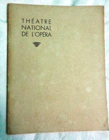 Catálogo do Teatro Nacional de Ópera Paris de 