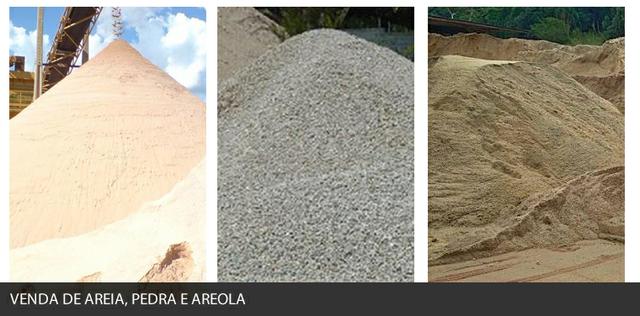 Minerais areia, pedra e mais