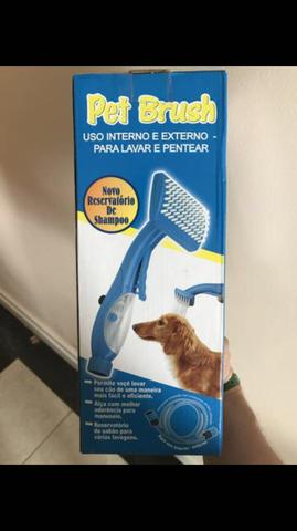 Escova com reservatório para shampoo - cães e gatos