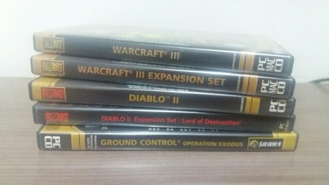 5 jogos por R$ 80. Diablo 2, Warcraft 3