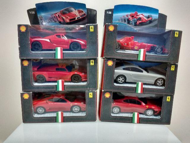 Coleção 6 Miniaturas Ferraris Posto Shell