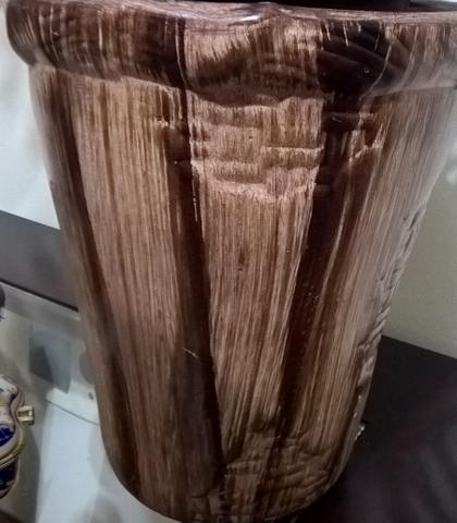 Vaso grande madeira com zamioculca