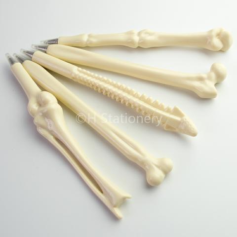 Kit com 5 canetas ossos humanos