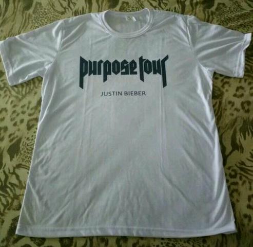Camisa Branca Justin Bieber - Purpose Tour