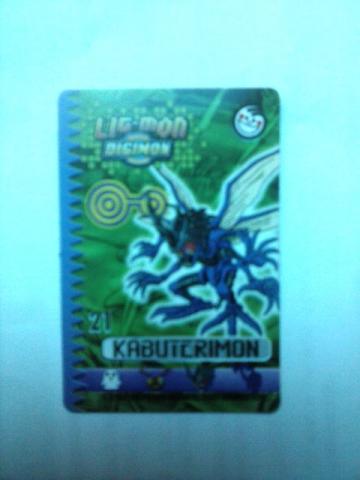 Card Lig-mon Digimon Kabuterimon Nº 21 (Elma Chips)