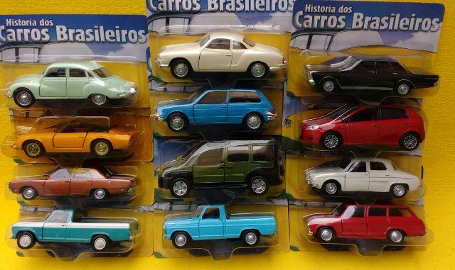 Coleção Carrinhos Miniatura do Brasil - 12 unidades