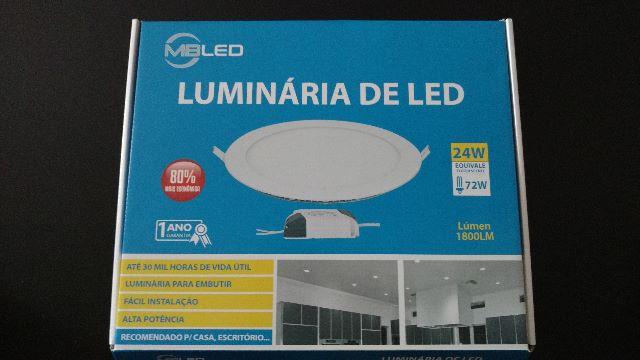 2 painéis LED embutir novos