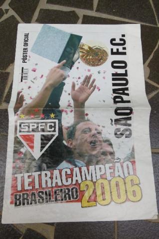 Pôster Oficial São Paulo Tetra Campeão Brasileiro 