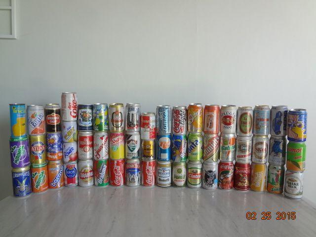 Coleção de latas