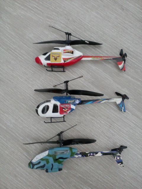 Kit com 3 Mini Helicóptero Controle Remoto - usado