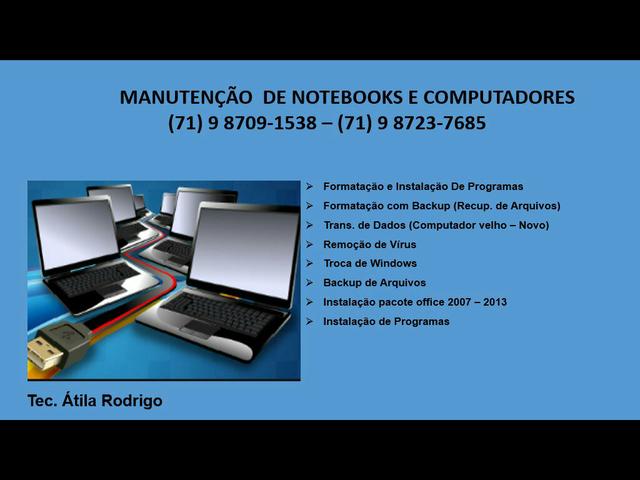 Manutenção de notebooks e computadores