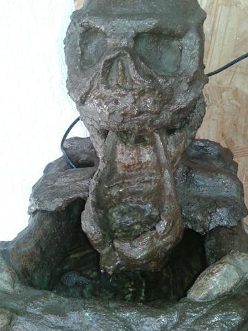 Fonte de água skull