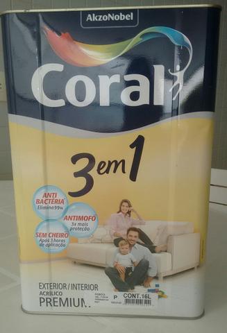Tinta Coral Acrílica 3em1 Premium Branco neve