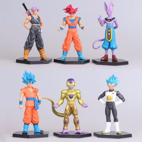 Dragon Ball Super Kit 6 Personagens Goku Bills Freeza