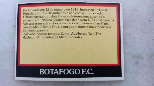 Figurinhas Card do Botafogo FC