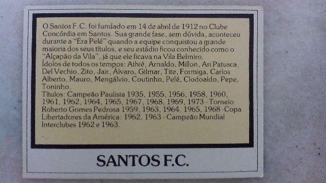 Figurinhas Card do Santos
