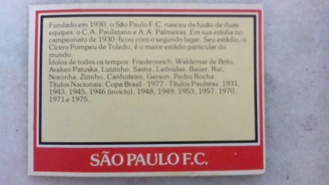Figurinhas Card do São Paulo